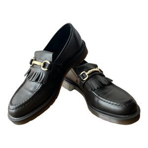 Doc Martens The Original Adrian Snaffle Smooth Black Leather Kiltie Loafers UK 7
